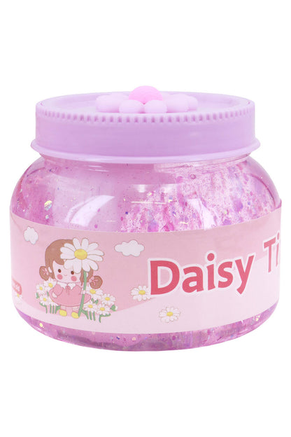Daisy Flower Glittery Slime Jar -ASSORTED / ONE SIZE