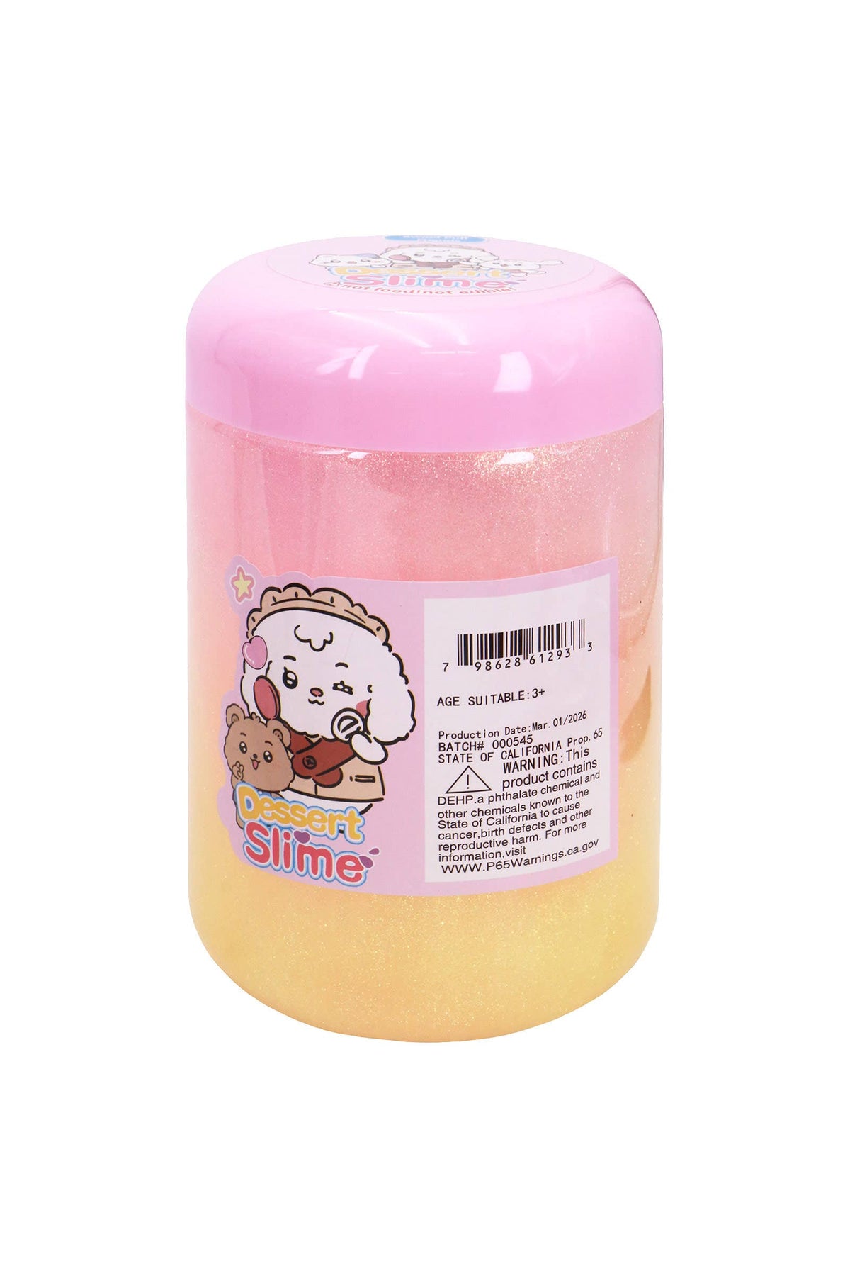 Cute Pastel Ombre Glittery Slime Jar: ASSORTED / ONE SIZE